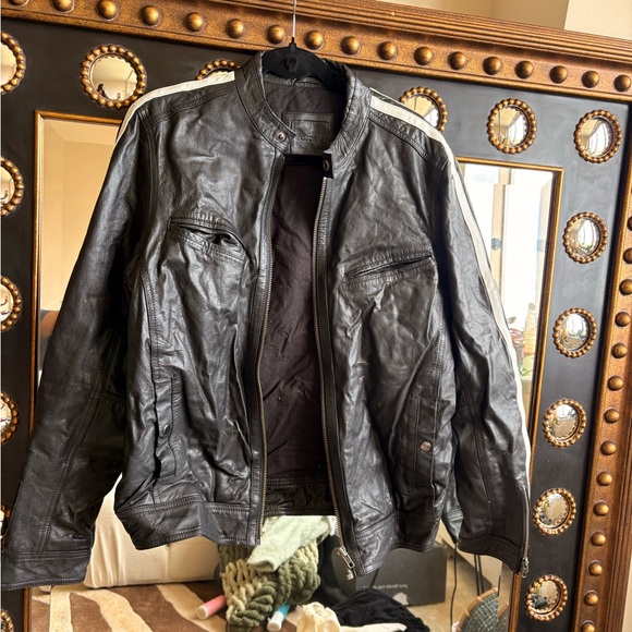 ASOS Other - ASOS Black Leather Bomber Jacket